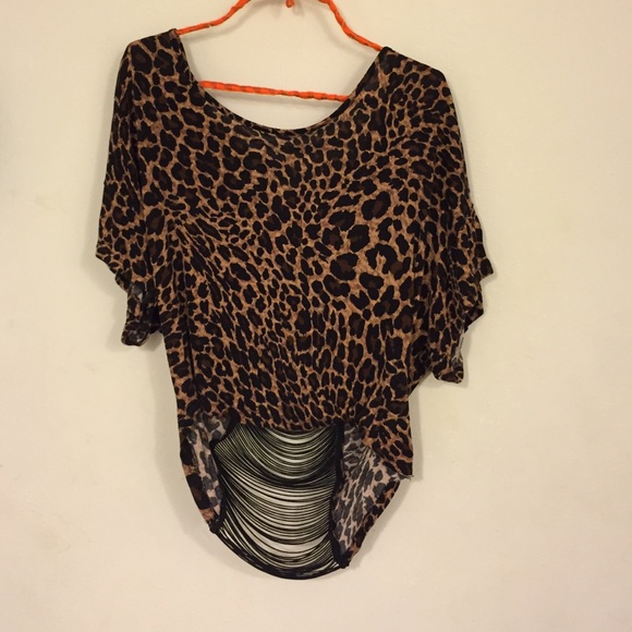 Wet seal fringe back shirt