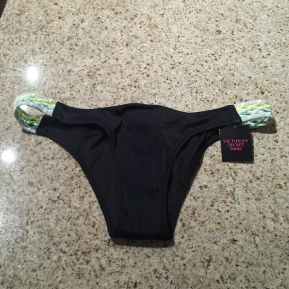 New VS colorblock braided bikini bottom
