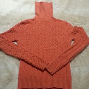 J. Crew Wool/Cashmere Blend Cable Knit Sweater