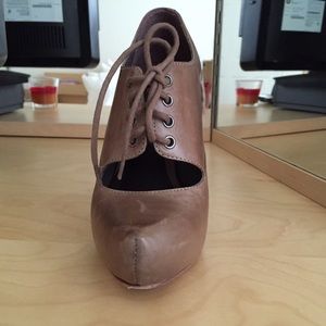 Aldo Taupe tie up booties