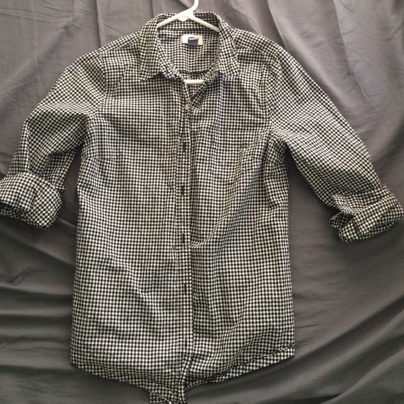 Black and white gingham shirt