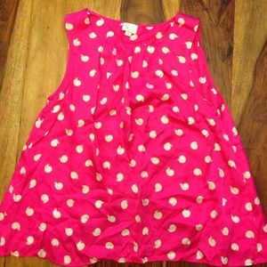 Anthropologie whimsical hot pink snail blouse