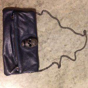 Thomas Wylde Navy Blue Leather Bag (real)