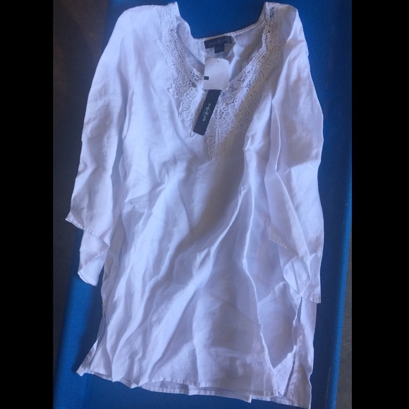 White beach cover up
