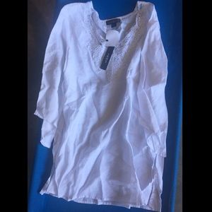 White beach cover up