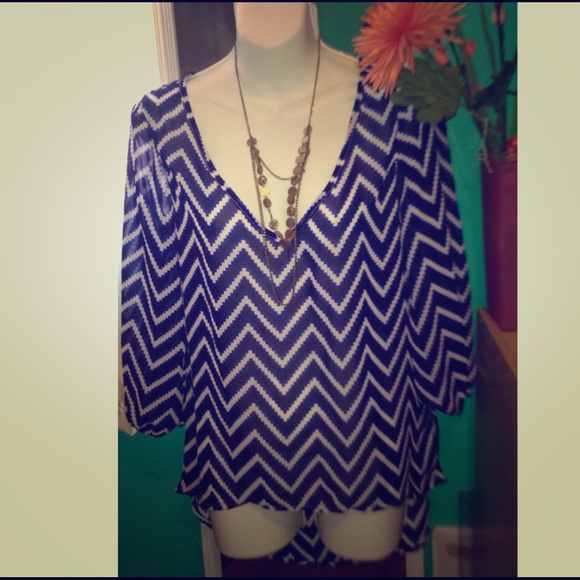 Blue Design Top