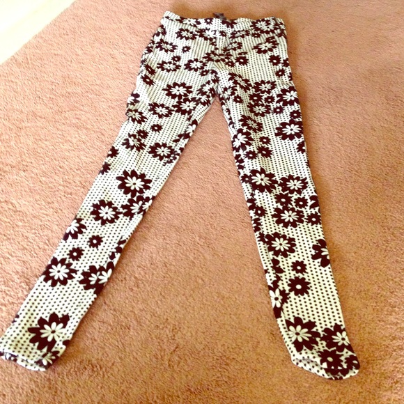 Retro floral poka dot leggings - Picture 1 of 3