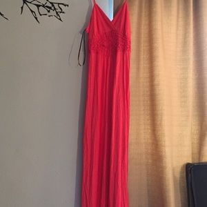 Long Maxi Coral Dress