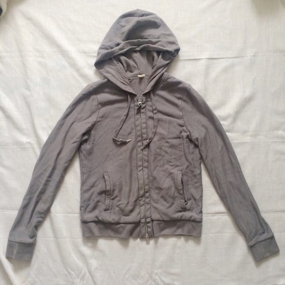 J. Crew Zip-Up Hoodie in Gray