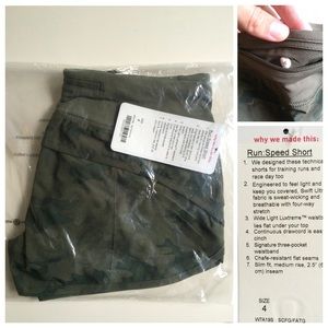 NWT Camo Lululemon Speed Shorts Size 4