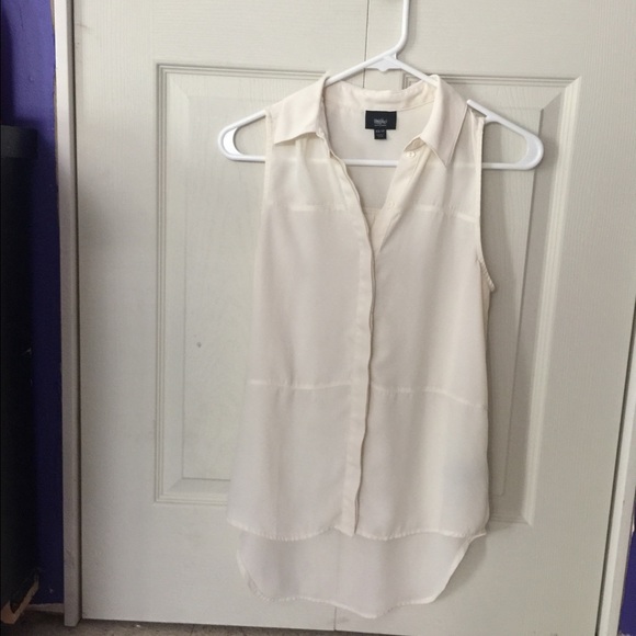 Cream button up shirt