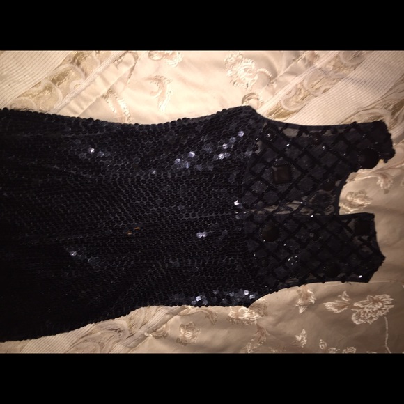 Mini black cocktail dress