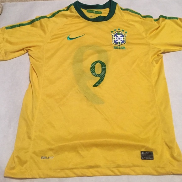 Brazil number 9 authentic jersey