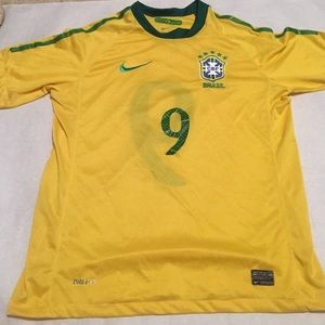 Brazil number 9 authentic jersey