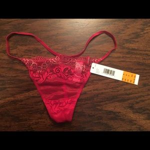 NWT DKNY Red lace g-string /thong small