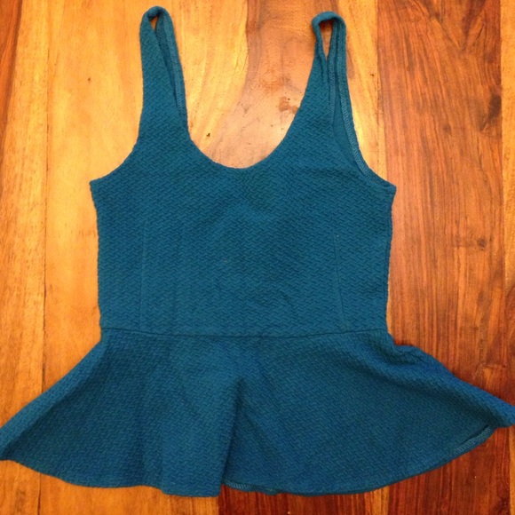Anthropologie blue peplum top