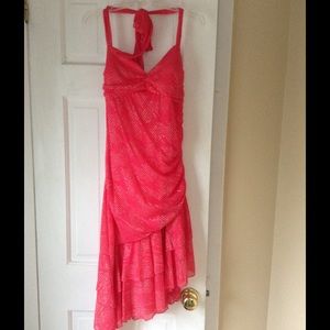 Coral glitter dress