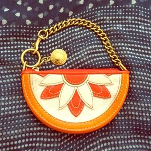 Coach Orange Flower Coin Purse