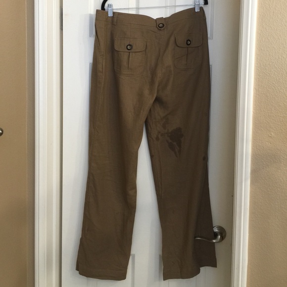 BCBG Linen khaki pants - Picture 3 of 4