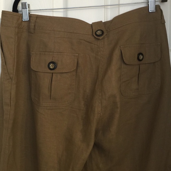 BCBG Linen khaki pants - Picture 4 of 4
