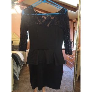 Black Peplum dress