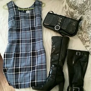 Plaid sheath dress