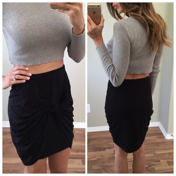 Sold • Black Wrap Skirt - Picture 3 of 4