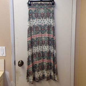 Light Multi-Colored Maxi Skirt