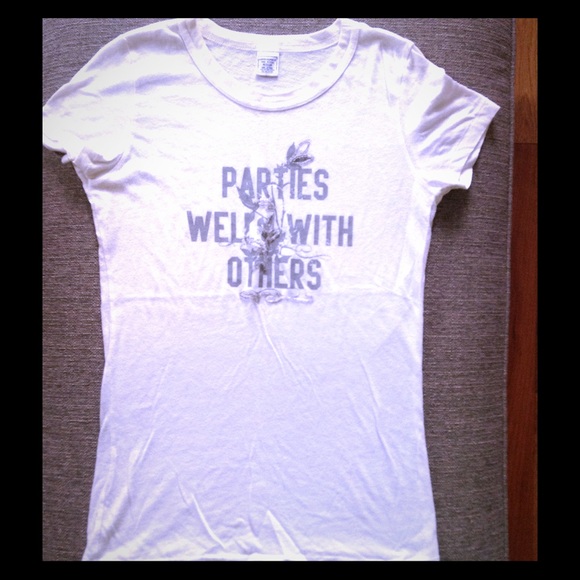 "Parties well with others" tee