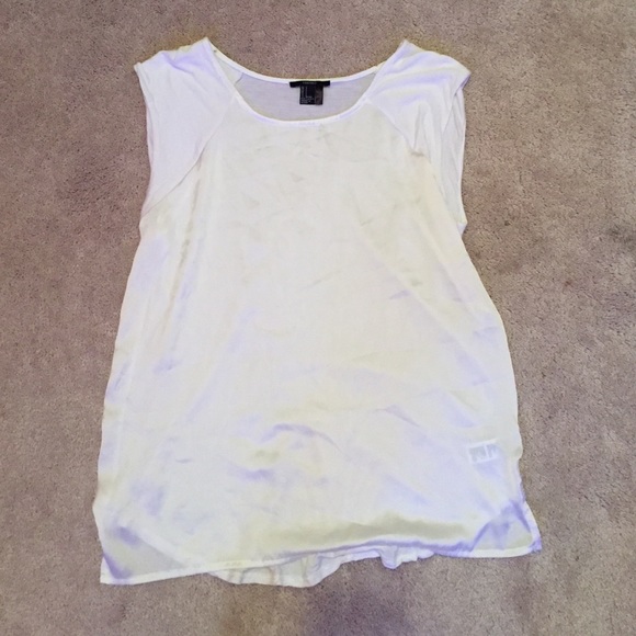 Sheer white tank top