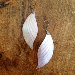 Feather shell earrings