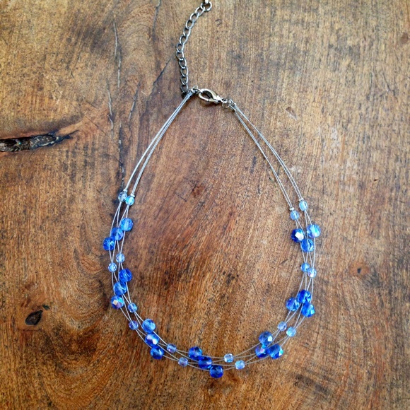 Italian beaded illusion necklace