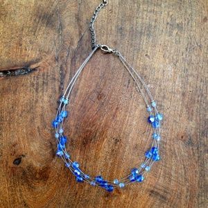 Italian beaded illusion necklace