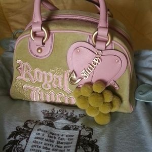 Green & Pink Juicy Couture Bowler Bag Green & Pink Juicy Couture Bowler Bag