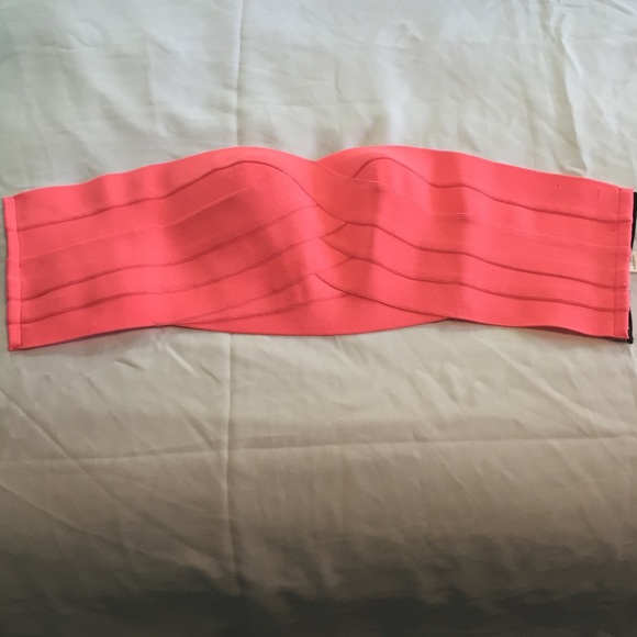 Hot pink bandage crop tube top - Picture 2 of 4