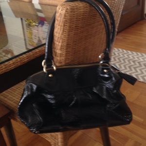 Goldenbleu purse. Black with gold zipper detailing