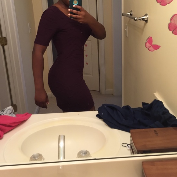 Plum Body Con Dress