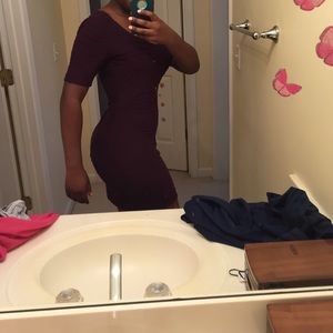 Plum Body Con Dress