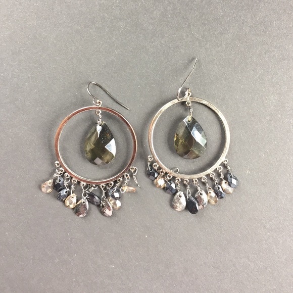 White House Black Market Jewelry Whbm Black And Silver Beaded