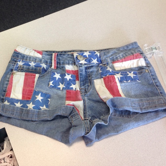 Red, white and blue shorts