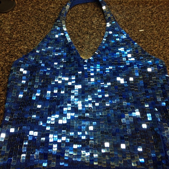 Royal blue halter top