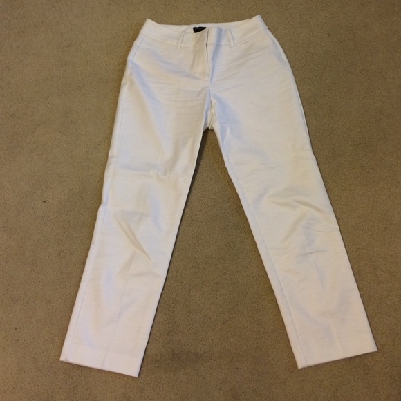 Ann Taylor white ankle pants