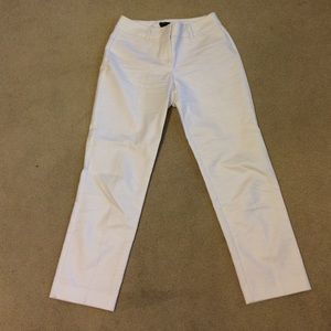Ann Taylor white ankle pants