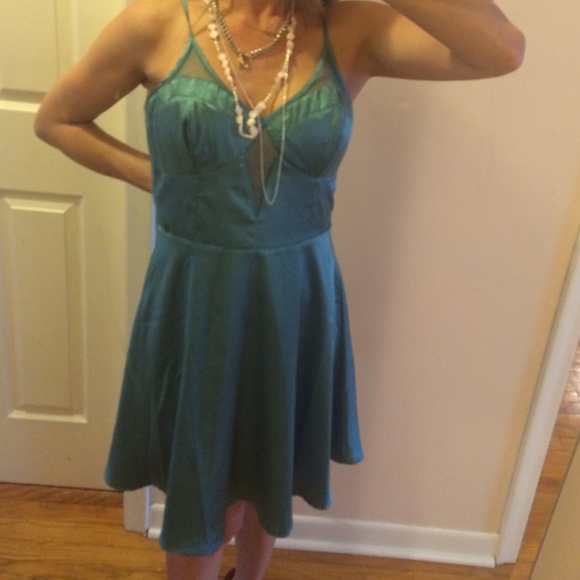 ASTR brand new green satiny dress