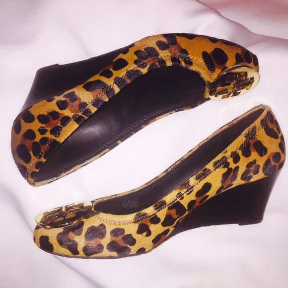 Tory Burch Shoes - Tory Burch - Sally wedge leopard print size 9.5