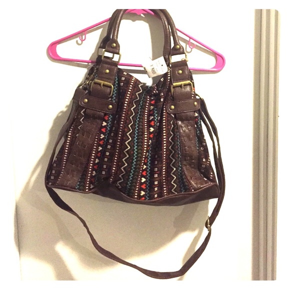 Aztec Print Crossbody Small Duffle Bag