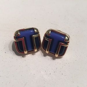 Tory Burch Blue T Earrings