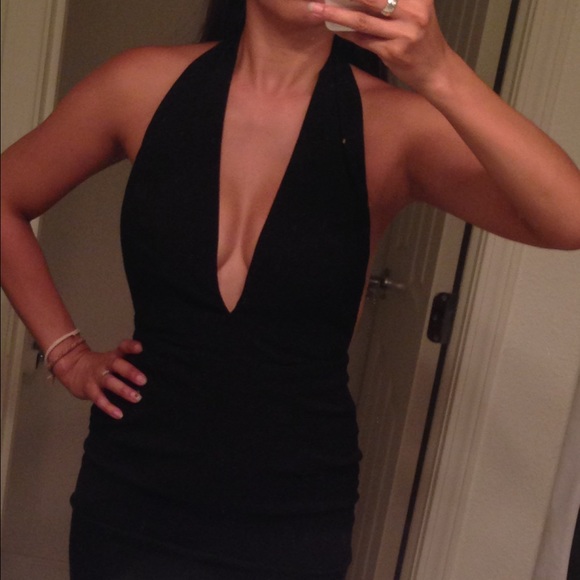 Asos Low-Cut black dress