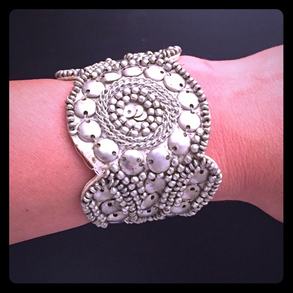 Silver ACCENT Bangle/ Flexible/ Statement Piece💟