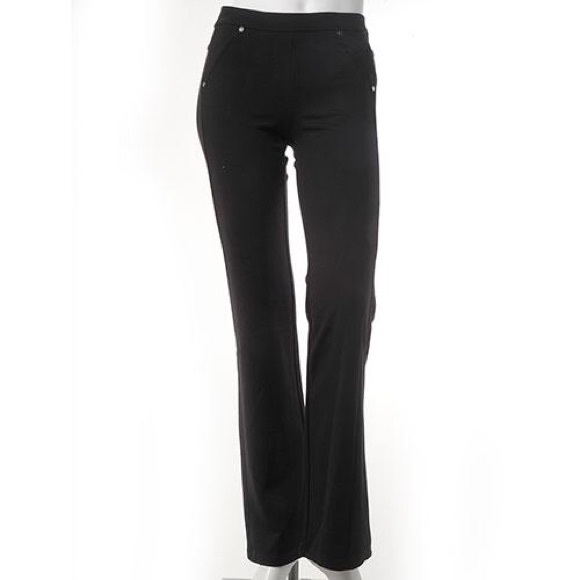 Calvin Klein ponte knit bootleg in black